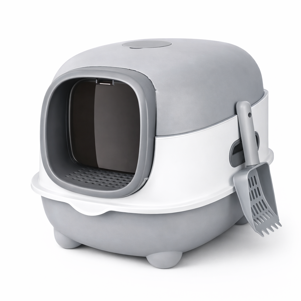 Bac à Litière Fermé pour Chat XXL – Anti Odeur & Anti-Sable | Désodorisation UV | Maison de Toilette Chat CatLumi