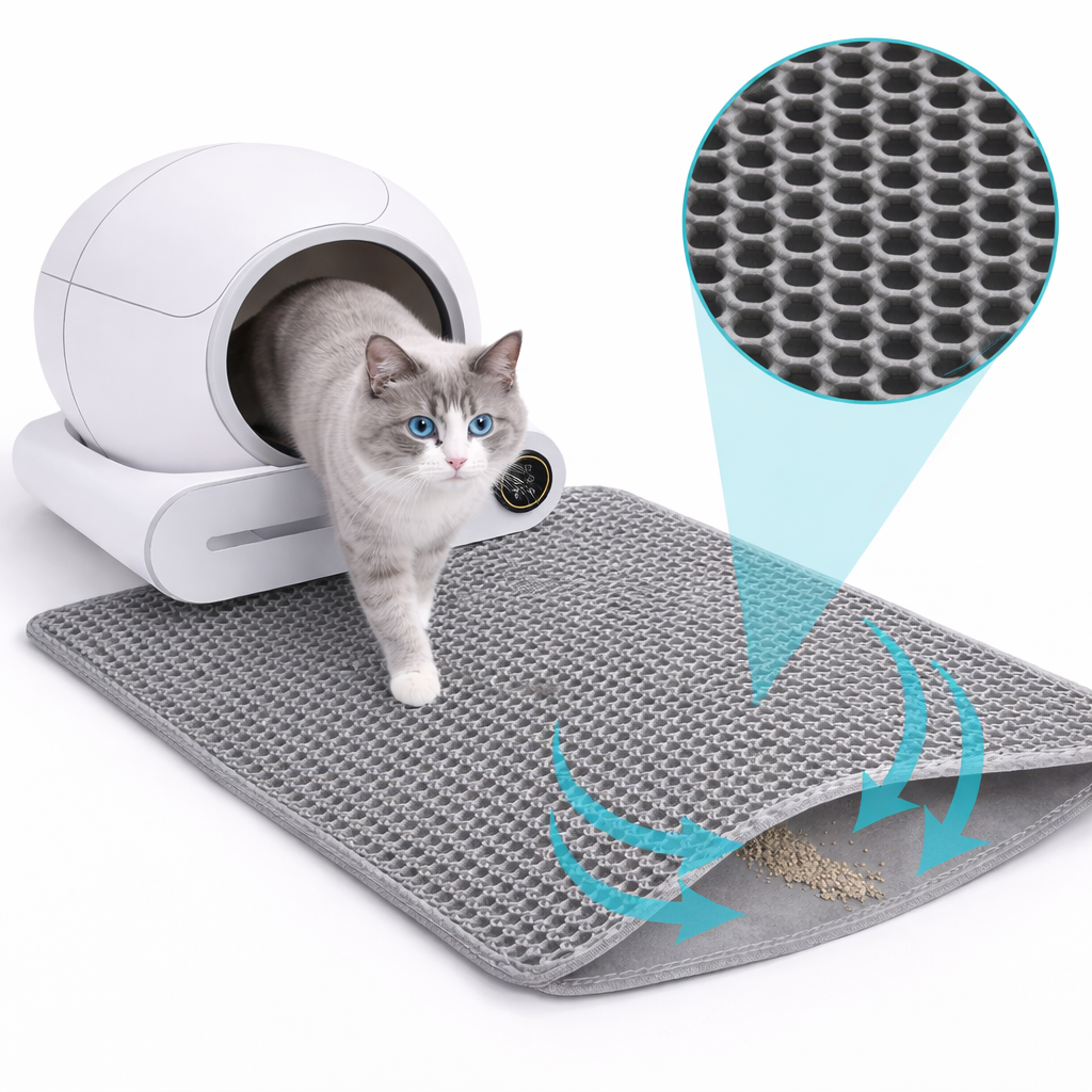 Tapis de litière pour chat imperméable antidérapant double couche