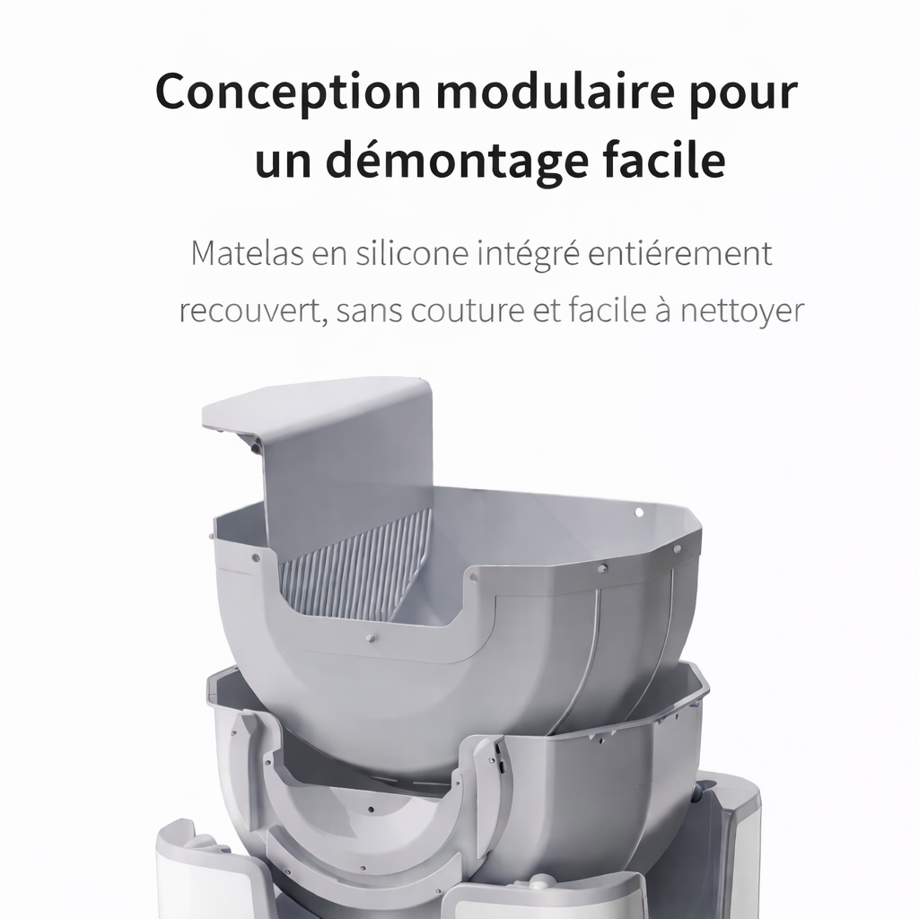 Bac à litière automatique autonettoyant F6 pour chat – Litière intelligente autonettoyante