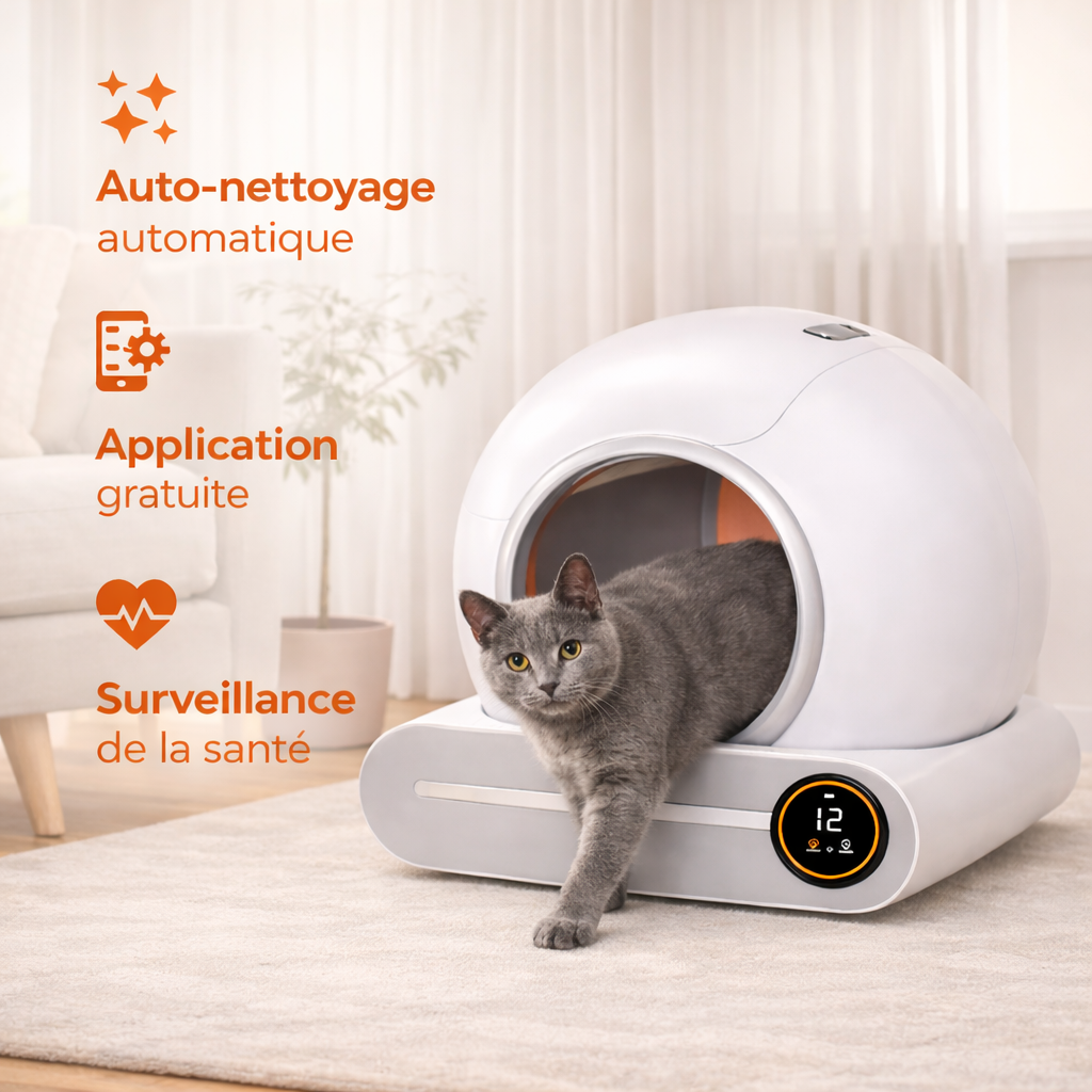 Litière automatique connectée pour chat